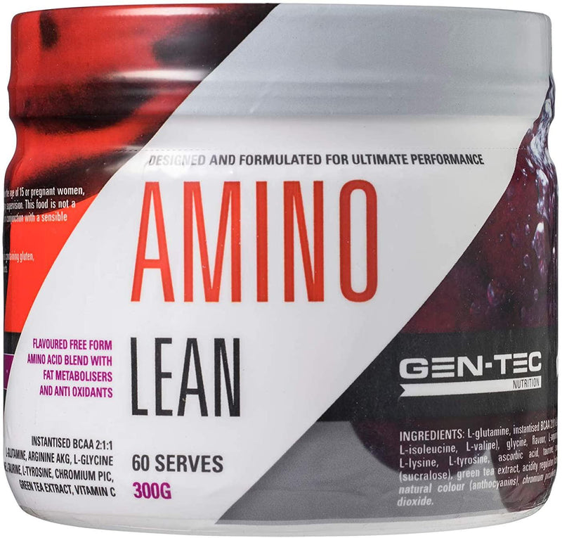 Gen-Tec Nutrition Amino Lean Grape Powder, 300 Grams