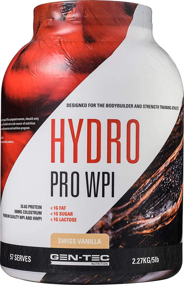 Gen-Tec Nutrition Hydro PRO Whey Protein Isolate Swiss Vanilla Powder, 2.27 Kilograms