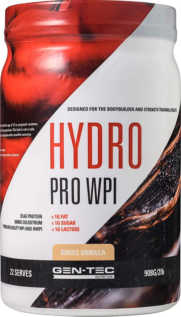 Gen-Tec Nutrition Hydro PRO Whey Protein Isolate Swiss Vanilla Powder, 800 Grams