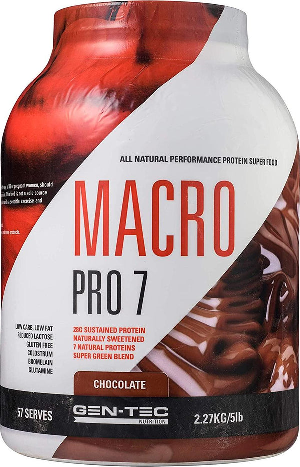 Gen-Tec Nutrition Macro Pro 7 Protein Chocolate Powder, 2.27 Kilograms