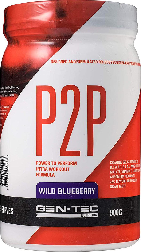 Gen-Tec Nutrition P2P Intra Workout Blueberry Powder, 900 Grams