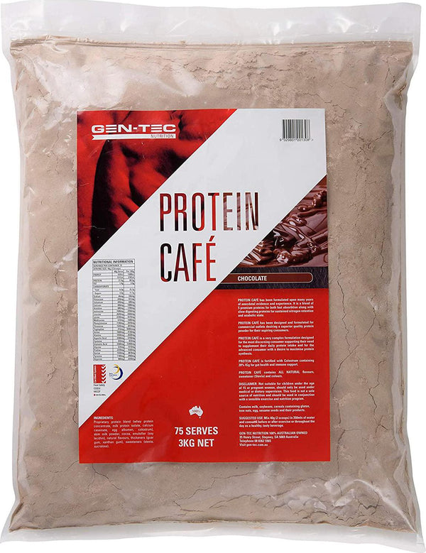 Gen-Tec Nutrition Protein Cafe Chocolate Powder, 3 Kilograms