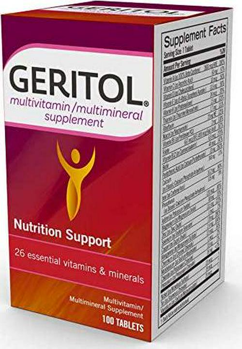Geritol Multi-Vitamin Nutritional Support, 100 Count (Pack of 12)