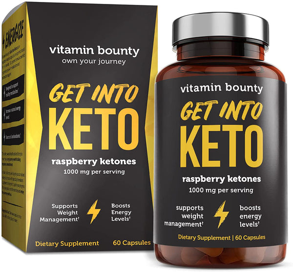 Get Into Keto Premium Ketones, Keto Pills, Supports Ketosis, Made in USA - Vitamin Bounty