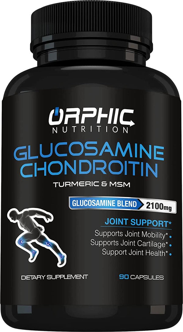 Glucosamine Chondroitin - Turmeric and MSM 2100MG Anti Inflammatory Joint Support Supplements for Pain Relief Joint Cartilage Health - Stiffness and Arthritis Relief for Men, Women - Increases Mobility