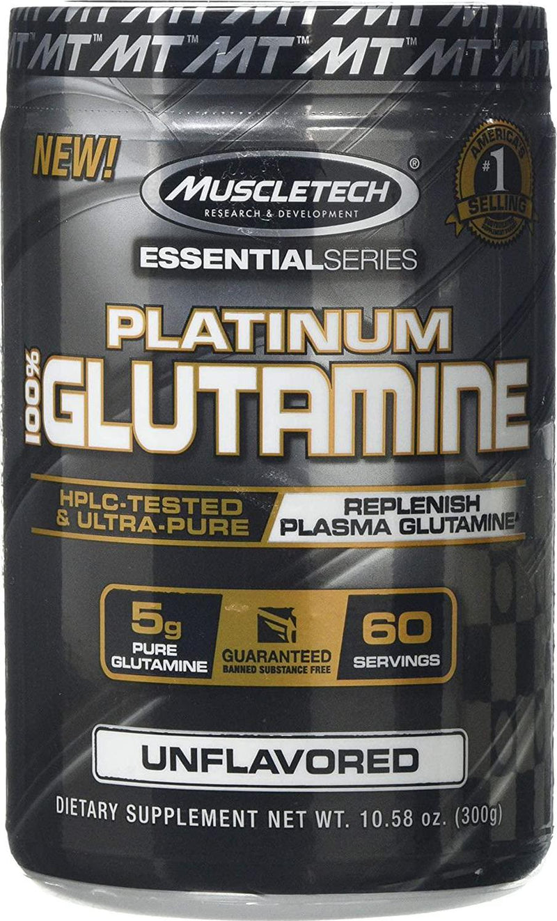 Glutamine Powder | MuscleTech 100% Pure L Glutamine Powder | Post Workout Recovery Drink | L-Glutamine Powder for Men and Women | Muscle Recovery | Unflavored (60 Servings)