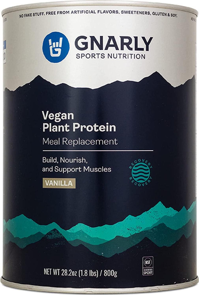 Gnarly Nutrition, Meal Replacement Vegan Protein Blend from Pea, Chia and Cranberry for Muscle Development, Vanilla, 16 Servings