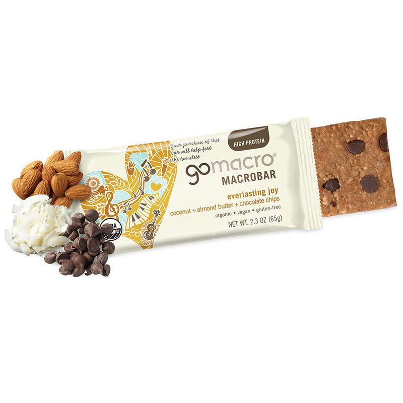 GoMacro MacroBar Organic Vegan Protein Bars - Coconut + Almond Butter and MacroBar Mini Organic Vegan Snack Bars - Coconut + Almond Butter + Chocolate Chips (0.90 Ounce Bars, 24 Count)
