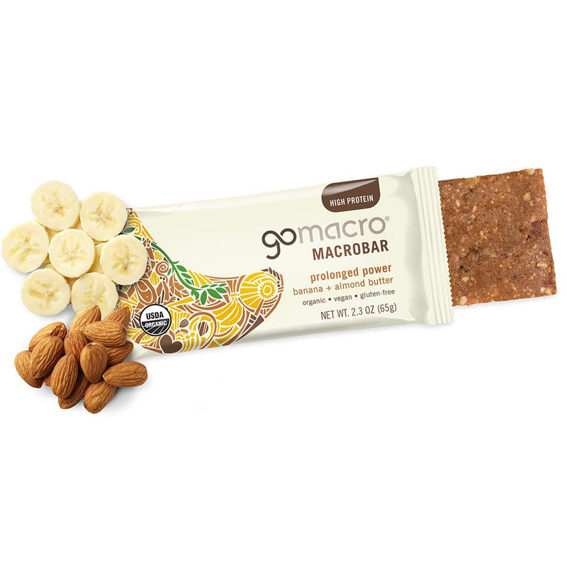 GoMacro MacroBar Organic Vegan Snack Bars - Granola + Coconut (2.0 Ounce Bars, 12 Count) and MacroBar Organic Vegan Protein Bars - Banana + Almond Butter (2.3 Ounce Bars, 12 Count)