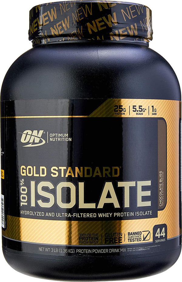 Gold Standard 100% Isolate, Chocolate Bliss, 3 lb (1.36 kg), Optimum Nutrition
