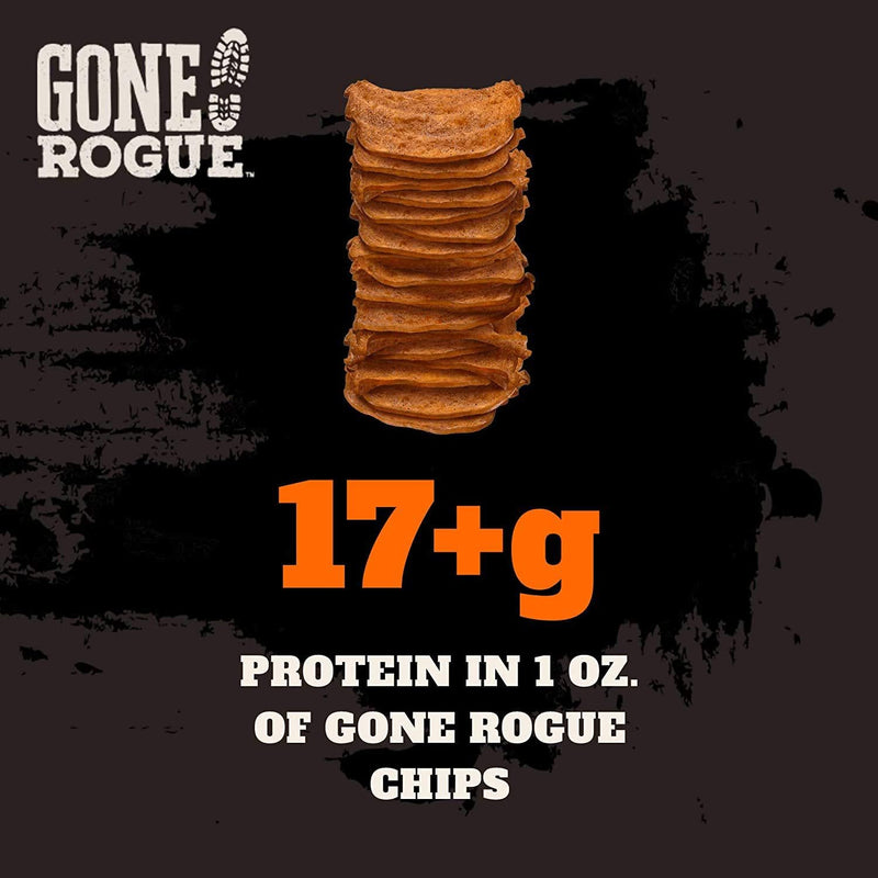 Gone Rogue High Protein Ranch Style Chicken Chips, Low Carb, Gluten Free, Keto Friendly Snacks, 4 pack