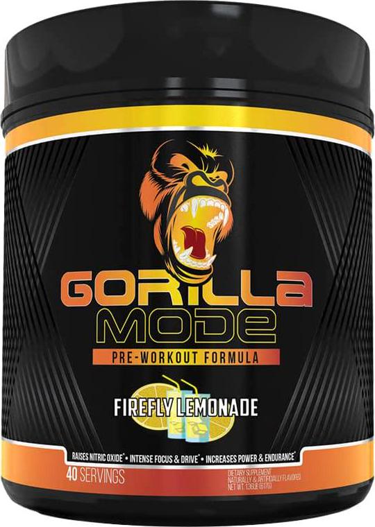 Gorilla Mode Pre Workout - Massive Pumps · Laser Focus · Energy · Power - L-Citrulline, Creatine, GlycerPump , L-Tyrosine, Agmatine, Kanna, N-Phenethyl Dimethylamine Citrate - 574 Grams (Lemonade)