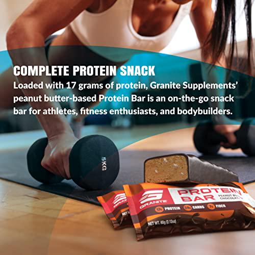 Granite Protein Bars - Box of 12 High Protein Bars | Excellent Source of Fiber, Peanut Butter based with Delicious Flavors | Pre-Workout Snack for Energy, Post-Workout Snack for Recovery (Cookies 'n Cream)