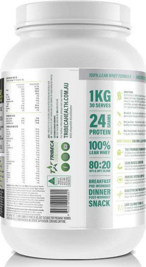 Green Tea X50 100% Lean Whey Protein Powder - Vanilla Ice Cream, 1.05 kg