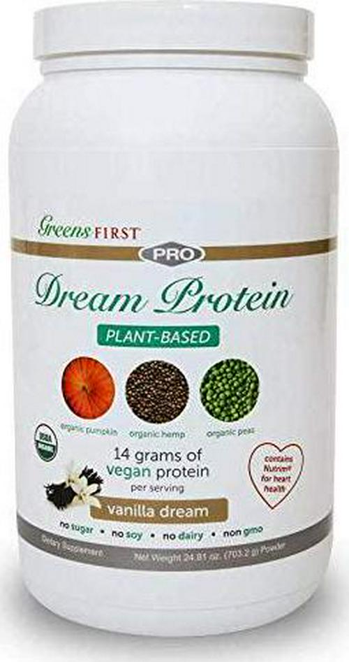 Greens First Dream Protein Plant Based USDA Organic Dietary Supplement Vegan Protein Powder Nutritional
