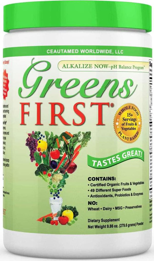 Greens First - Original - 30 Servings - Nutrient Rich-antioxidant Superfood, 49 Different Super Foods, Phytonutrient and Antioxidant, Revitalize, Gluten Free, Vegan and Non-GMO - 9.86 Ounce