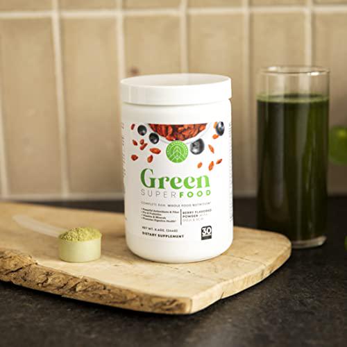 Greens Powder Berry Flavored by Unify supplements, Fiber Supplement, with Goji and Acai, Greens and Superfoods