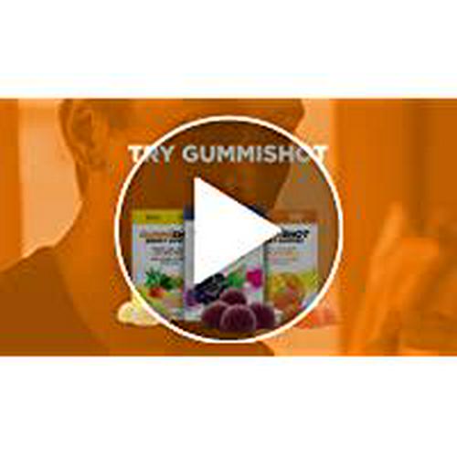 GummiShot Energy Gummies, 225 mg of Plant-Based Caffeine Chews per Pouch, Long Lasting Energy Boosters, Variety (3-Pack)