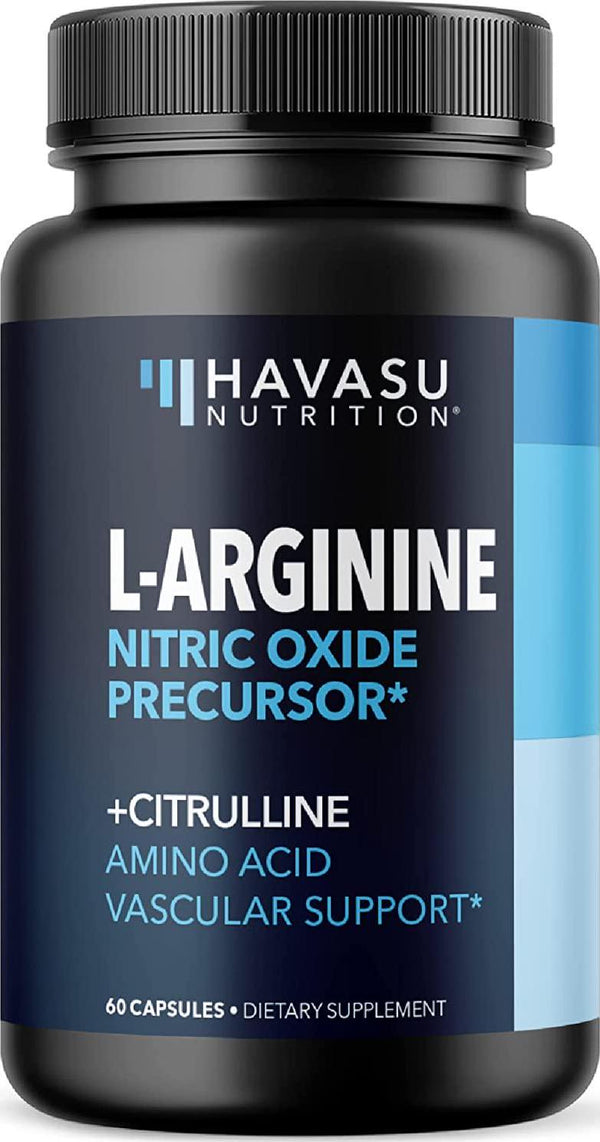 HAVASU NUTRITION L Arginine Male Enhancing Supplement from Nitric Oxide, 60 Capsules