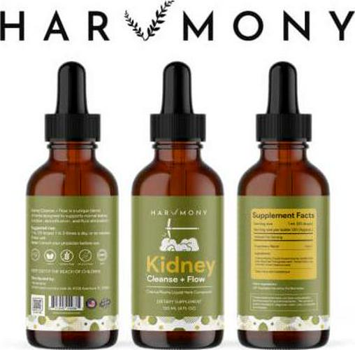 Harvmony Kidney Cleanse + Flow Liquid Drops with High Concentration Chanca Piedra Original Unique Formula 4oz - Kidney Stones and Gallstones Support System STONEBREAKER, Urinary System Support