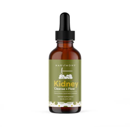 Harvmony Kidney Cleanse + Flow Liquid Drops with High Concentration Chanca Piedra Original Unique Formula 4oz - Kidney Stones and Gallstones Support System STONEBREAKER, Urinary System Support