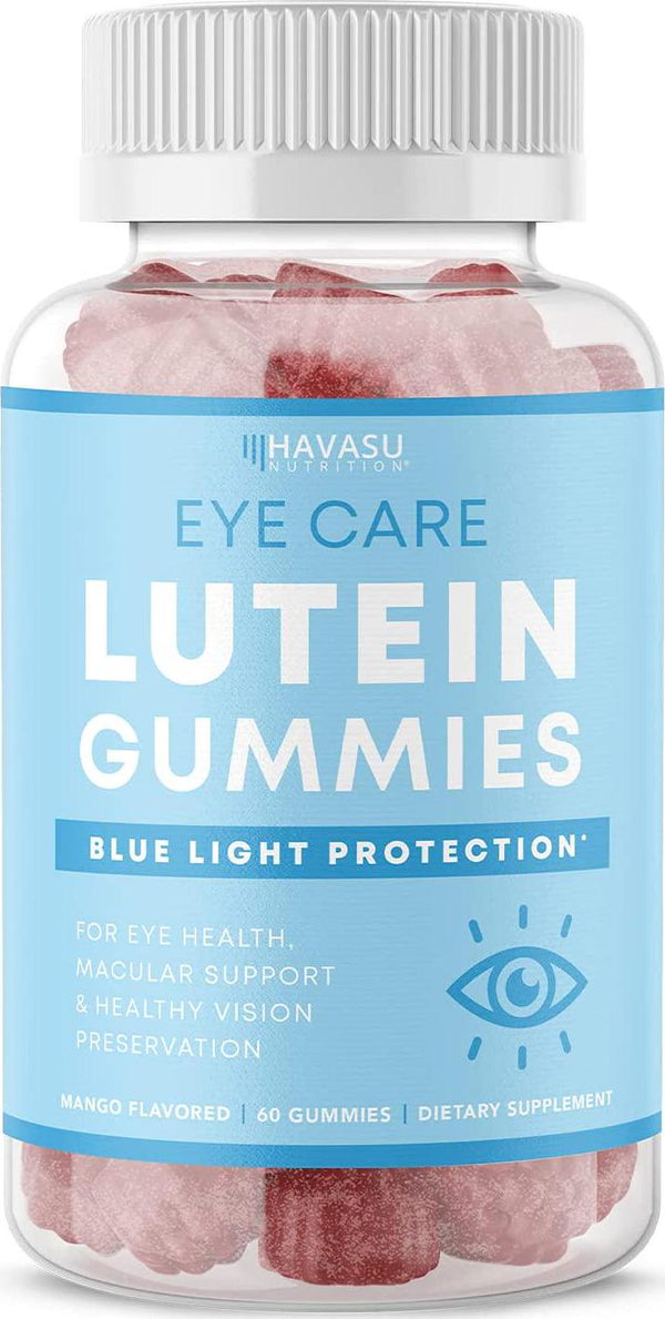 Havasu Nutrition Eye Care Lutein Gummies | Formulated with Lutemax 2020 | Blue Light Formula | Mango Flavor | 30 Servings, 60 Chewable Gummies