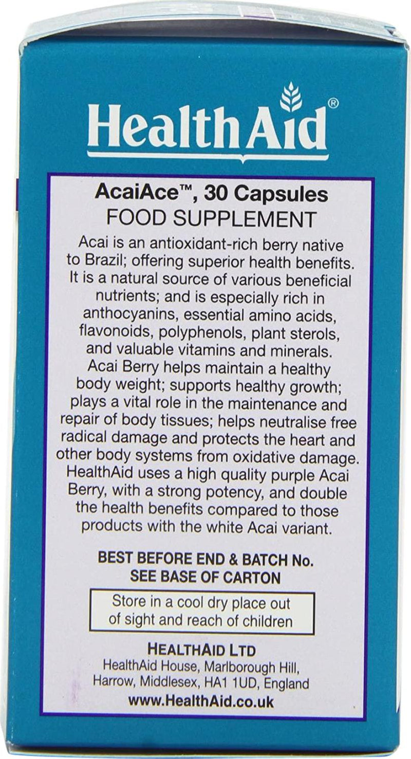 HealthAid AcaiAce Acai Berry 1500 mg - 30 Capsules