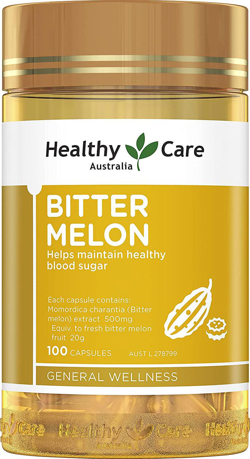 Healthy Care Bitter Melon Capsules yellow