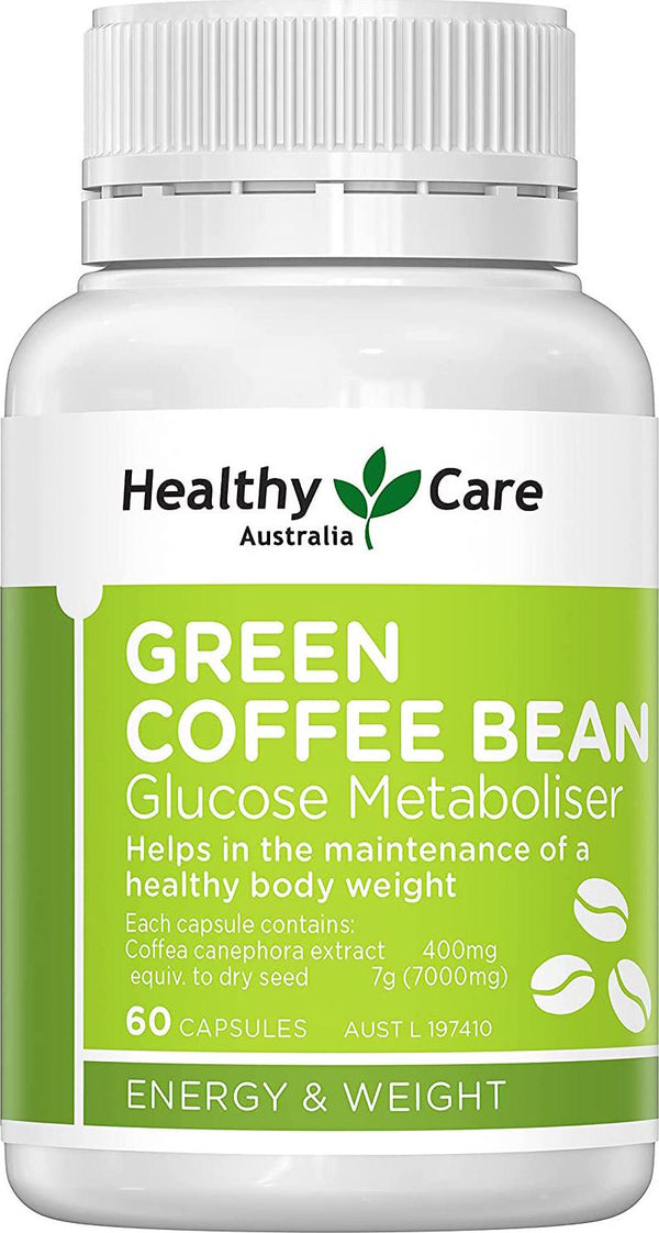 Healthy Care Green Coffee Bean Capsules light green