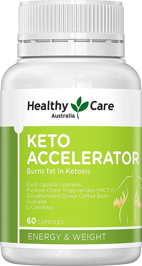 Healthy Care Keto Accelerator Capsules, light green