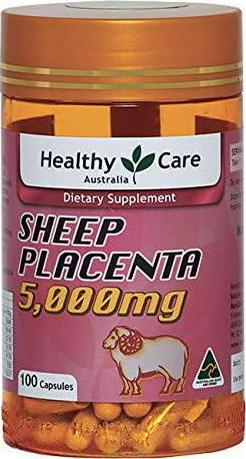 Healthy Care Sheep Placenta 5000mg 100 Capsules Nutritional Supplements Made in Australia