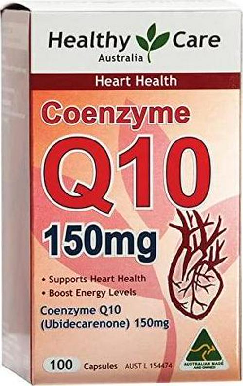 Healthy Care Ubidecarenone Coenzyme Q10 150mg 100 Caps Made in Australia