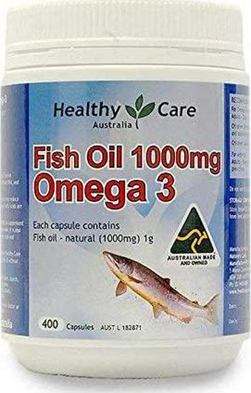 Healthy Care anti-inflammatory action Omega 3 Fish Oil 1000mg 400caps contain the omega-3 fatty acids EPA DHA, Made in Australian with 1 Knot Gift