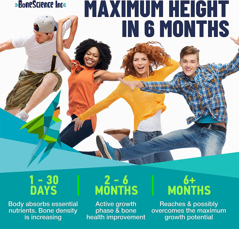 Height Growth Maximizer - Natural Peak Height - Made in USA - Height Pills Bone Growth - Grow Taller Supplement for Adults and Kids - Height Increase Pills - Maximum Height Growth Formula (Pack of 2)