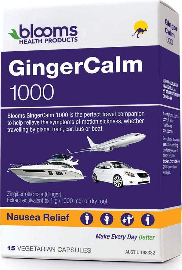 Henry Blooms 1000 mggingerCalm 15 Vegetarian Capsules Travel Pack