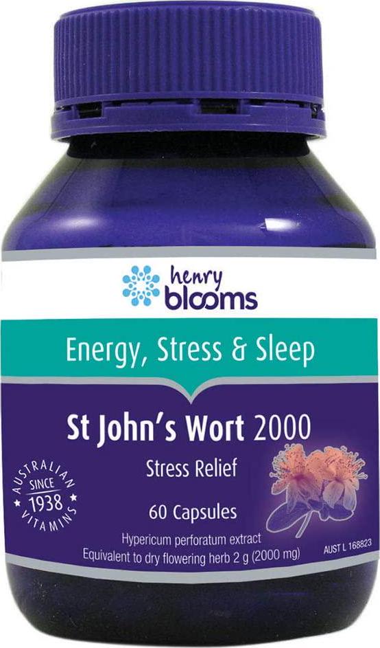 Henry Blooms 2000 mg St John's Wort 60 Capsules