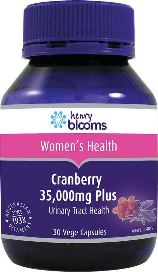 Henry Blooms 35,000 mg Cranberry Plus Vitamin C and Silica 30 Capsules