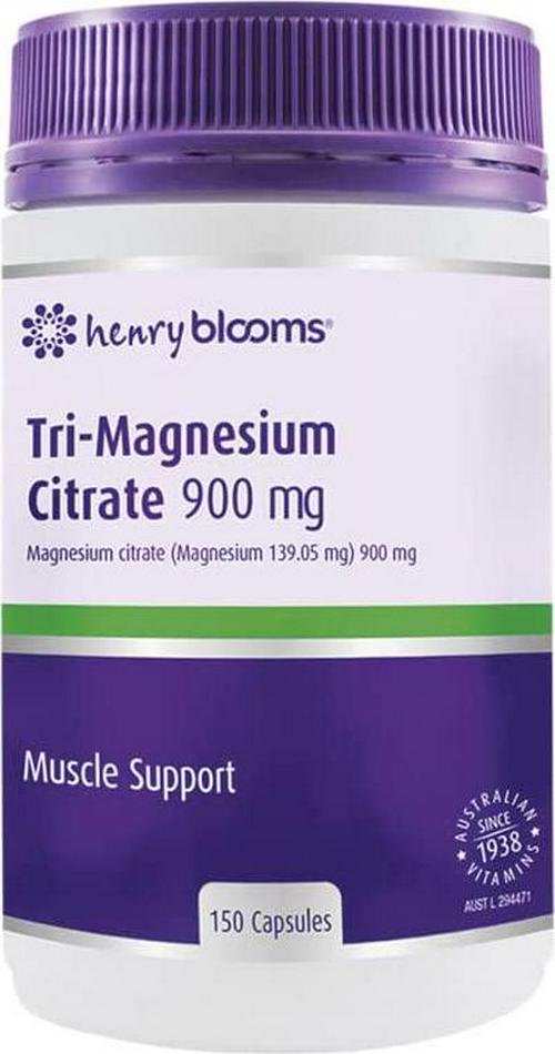 Henry Blooms 900 mg Tri-Magnesium Citrate 150 Vegetarian Capsules