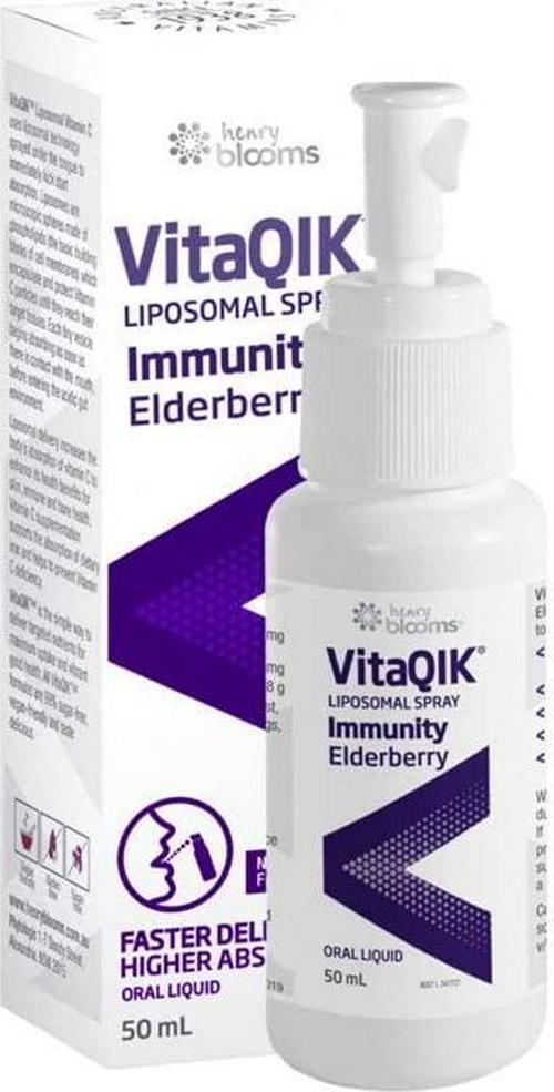 Henry Blooms Vitaqik Liposomal Immunity Elderberry Spray 50 ml