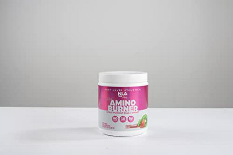 Her Thermogenic Animo - (Strawberry Kiwi - 30 Servings) Pre-Intra-Post-Workout BCAA Essential Amino Acids Powder for Women (w Caffeine) - Sustained Energy, Focus, Performance and Endurance