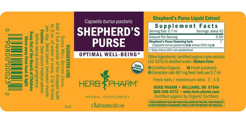 Herb Pharm Certified Organic Shepherd&