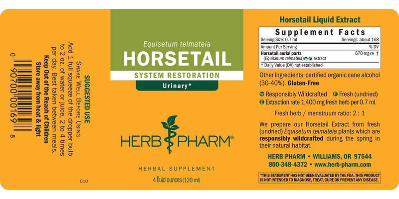 Herb Pharm Horsetail Liquid Extract for Urinary System Support - 4 Ounce