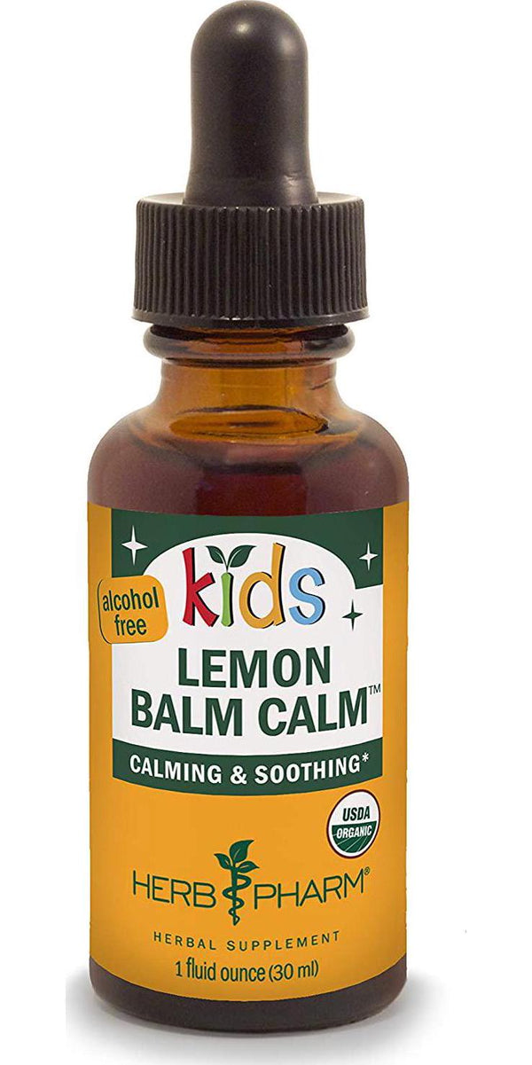 Herb Pharm Kids Certified-Organic Alcohol-Free Lemon Balm Calm Liquid Extract, 1 Ounce