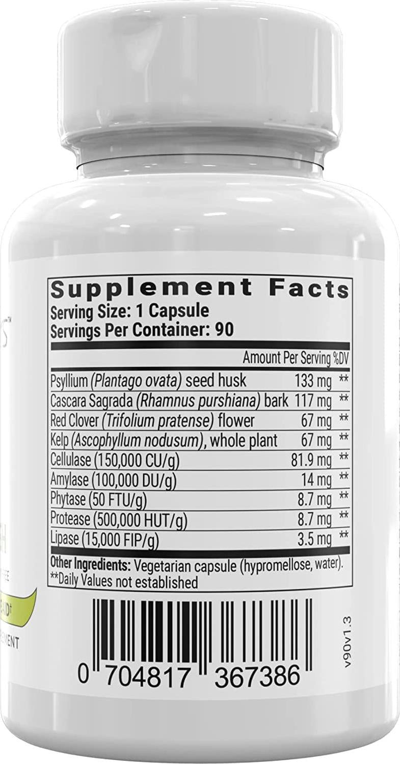 Herbal Power Flush - Extra Strength Digestive Cleanse - Eliminate Toxins - Improve Digestion - 90 Capsules