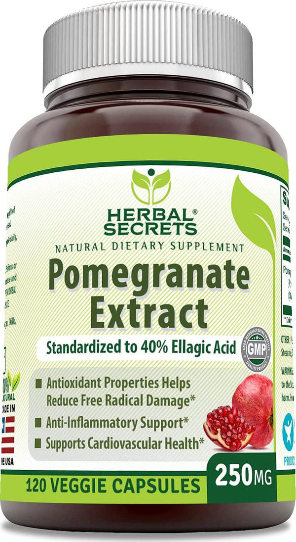 Herbal Secrets Pomegranate Extract 250 Mg 120 Capsules