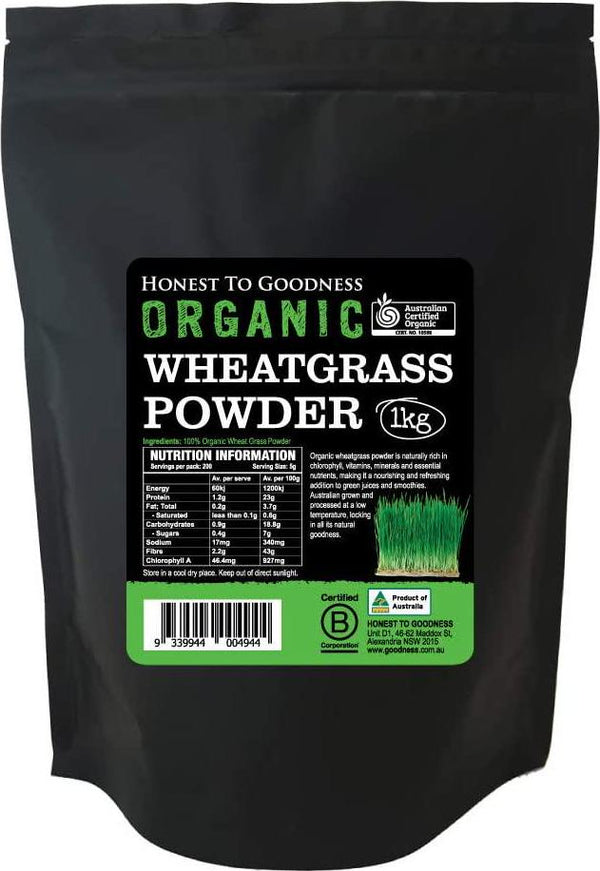 Honest to Goodness Organic Wheatgrass Powder, 1kg