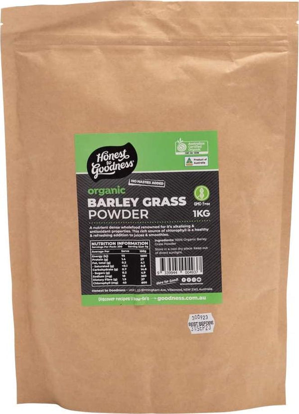 Honest to Goodness Organic Barley Grass Powder, 1kg