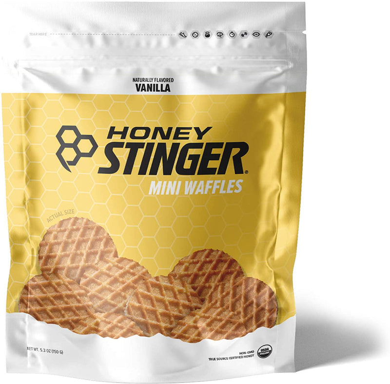 Honey Stinger Mini Waffles Variety Pack with Sticker 3 Count Vanilla Flavor Energy Source for Any Activity Resealable Bags