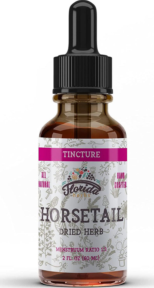 Horsetail Tincture, Organic Horsetail Extract (Equisetum arvense) Dried Herb, Non-GMO in Cold-Pressed Organic Vegetable Glycerin, Florida Herbs Supplements 2 Oz, 670 mg