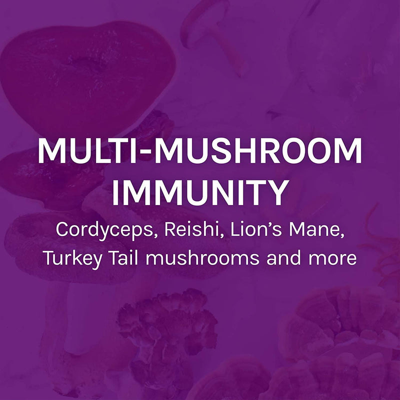 Host Defense, MyCommunity Capsules, Advanced Immune Support, Mushroom Supplement with Lion s Mane, Reishi, Vegan, Organic, 60 Capsules (30 Servings)